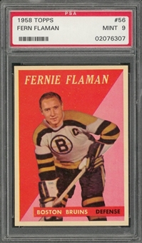 1958/59 Topps #56 Fern Flaman – PSA MINT 9